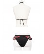 Devil Fashion Black and Red Gothic Sexy Two-Piece Bikini Set