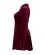 Punk Rave Wine Red Gothic Velvet Dark Night Vines Short Plus Size Dress