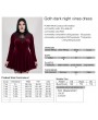 Punk Rave Wine Red Gothic Velvet Dark Night Vines Short Plus Size Dress