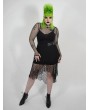 Punk Rave Black Gothic Punk Mesh Plus Size Fishtail Skirt