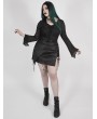 Punk Rave Black Gothic Punk PU Leather Irregular Plus Size Short Skirt