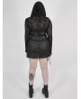 Punk Rave Black Gothic Punk PU Leather Irregular Plus Size Short Skirt