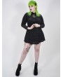 Punk Rave Black Gothic Velvet Heart Long Sleeve Short Plus Size Dress