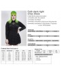 Punk Rave Black Gothic Velvet Heart Long Sleeve Short Plus Size Dress