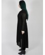 Punk Rave Black Gothic Dark Moon Long Hooded Plus Size Coat for Women