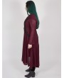Punk Rave Red Gothic Dark Moon Long Hooded Plus Size Coat for Women