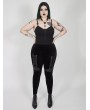 Punk Rave Black Gothic Punk Velvet Plus Size Leggings for Women