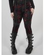 Punk Rave Red Plaid Gothic Punk Velvet Plus Size Leggings for Women