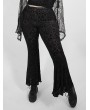 Punk Rave Dark Gothic Velvet Plus Size Flared Pants for Women