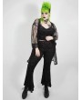 Punk Rave Dark Gothic Velvet Plus Size Flared Pants for Women