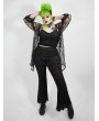 Punk Rave Dark Gothic Velvet Plus Size Flared Pants for Women