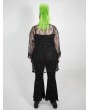 Punk Rave Dark Gothic Velvet Plus Size Flared Pants for Women