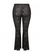 Punk Rave Dark Gothic Velvet Plus Size Flared Pants for Women