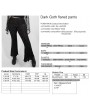 Punk Rave Dark Gothic Velvet Plus Size Flared Pants for Women