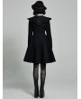 Punk Rave Black Gothic Lolita Mid Length Winter Warm Hooded Coat for Women