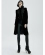 Punk Rave Black Vintage Gothic Velvet Mid Length Tail Coat for Women