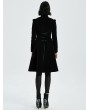 Punk Rave Black Vintage Gothic Velvet Mid Length Tail Coat for Women