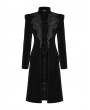 Punk Rave Black Vintage Gothic Velvet Mid Length Tail Coat for Women