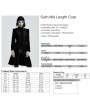Punk Rave Black Vintage Gothic Velvet Mid Length Tail Coat for Women