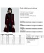 Punk Rave Dark Red Vintage Gothic Velvet Mid Length Tail Coat for Women