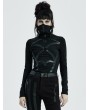 Punk Rave Black Gothic Punk Church Architectural Structure Long Sleeve Mask T-Shirt for Women