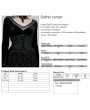 Punk Rave Black Gothic Gorgeous Court Jacquard Corset Waistband for Women