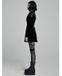 Punk Rave Black Cute Gothic Velvet Long Sleeve Daily Wear Short Dress