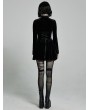 Punk Rave Black Cute Gothic Velvet Long Sleeve Daily Wear Short Dress