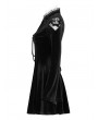 Punk Rave Black Cute Gothic Velvet Long Sleeve Daily Wear Short Dress