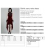 Punk Rave Red Retro Gothic Sexy Velvet High-Low Sleeveless Dress