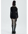 Punk Rave Black Gothic Punk Long Sleeve Asymmetric Short Dress