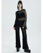Punk Rave Black Gothic Hollow Daily Wear Short Sweater for Women