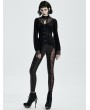 Punk Rave Black Sexy Gothic Lace Mesh Long Leggings for Women