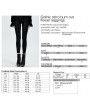 Punk Rave Black Retro Gothic Flower Velvet Long Leggings For Women