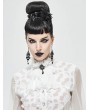 Devil Fashion White Vintage Gothic Lace Pendant Party Bowtie for Women