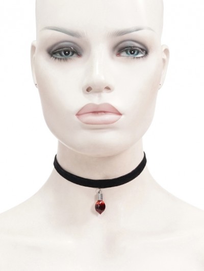 Devil Fashion Red Glass Gothic Necklace