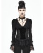 Devil Fashion Black Vintage Elegant Gothic Sexy Long Sleeve Shirt for Women