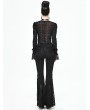 Devil Fashion Black Vintage Elegant Gothic Sexy Long Sleeve Shirt for Women