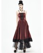 Devil Fashion Red Vintage Gothic Long Prom Party Gown