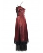 Devil Fashion Red Vintage Gothic Long Prom Party Gown