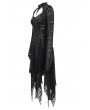 Devil Fashion Black Gothic Dark Queen Morticia Addams Long Irregular Dress