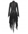 Devil Fashion Black Gothic Dark Queen Morticia Addams Long Irregular Dress