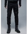 Punk Rave Black Gothic Punk Metal Straight Long Pants for Men