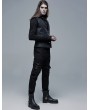 Punk Rave Black Gothic Punk Metal Straight Long Pants for Men