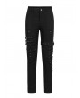 Punk Rave Black Gothic Punk Metal Straight Long Pants for Men