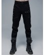 Punk Rave Black Gothic Punk Rivet Straight Long Pants for Men