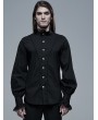 Punk Rave Black Retro Gothic Aristocratic Long Sleeve Shirt for Men