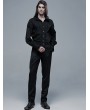 Punk Rave Black Retro Gothic Aristocratic Long Sleeve Shirt for Men