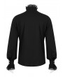 Punk Rave Black Retro Gothic Aristocratic Long Sleeve Shirt for Men