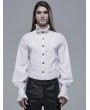 Punk Rave White Retro Gothic Aristocratic Long Sleeve Shirt for Men